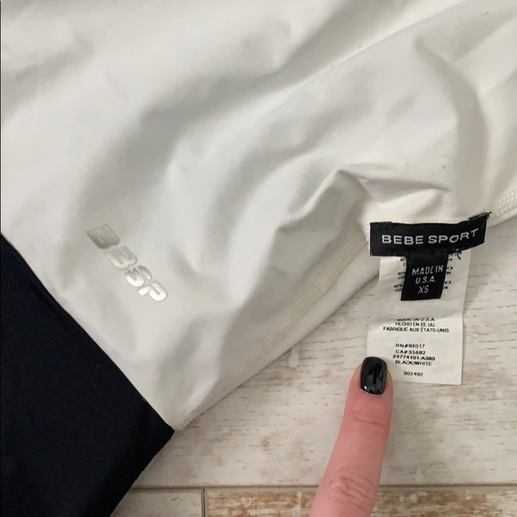 Bebe Black White Double Sided Skirt XS - Picture 3 of 3